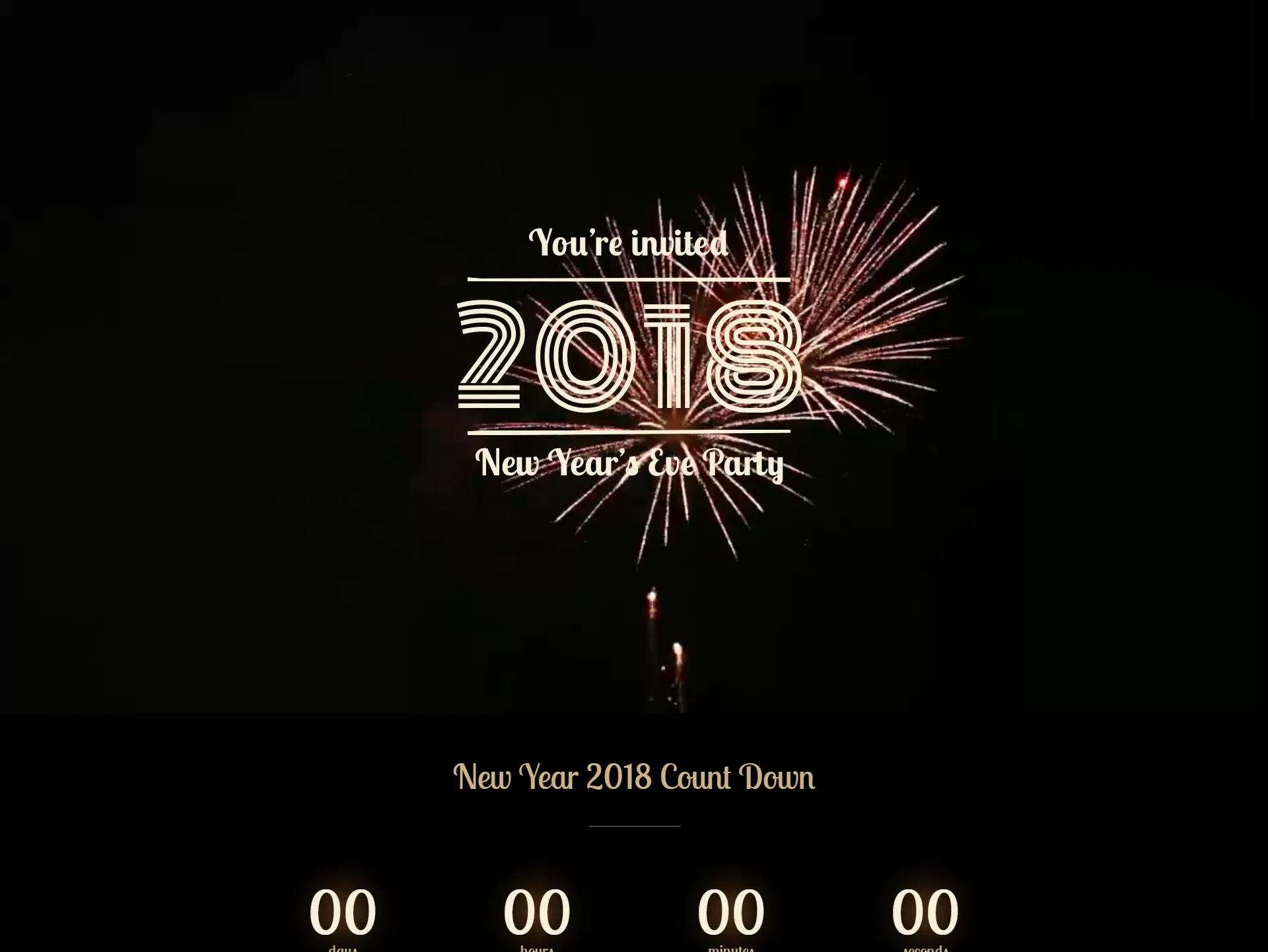 新年派对活动邀请页